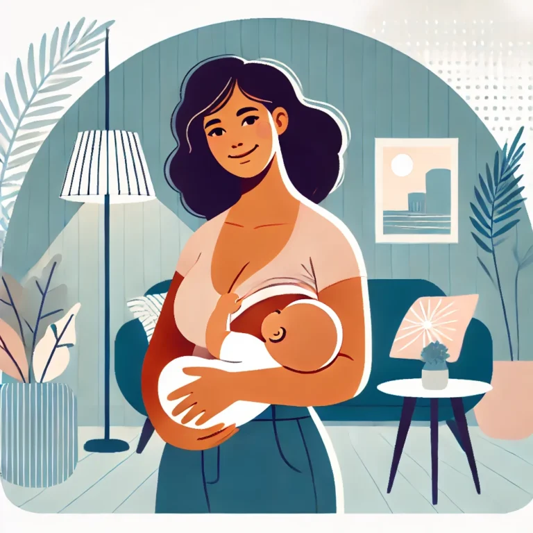 Mother breastfeeding baby showing the bonding benefits and connection during nursing